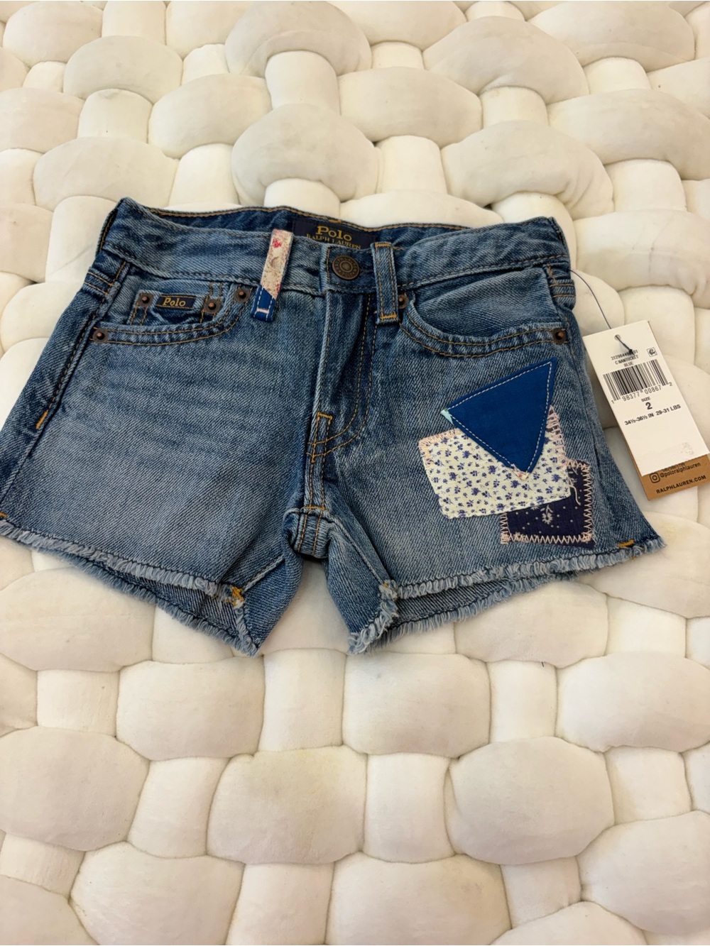 Polo by Ralph Lauren Blue Denim Patchwork Shorts